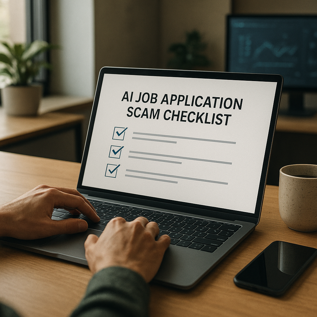 AI job application scam checklist (2026)