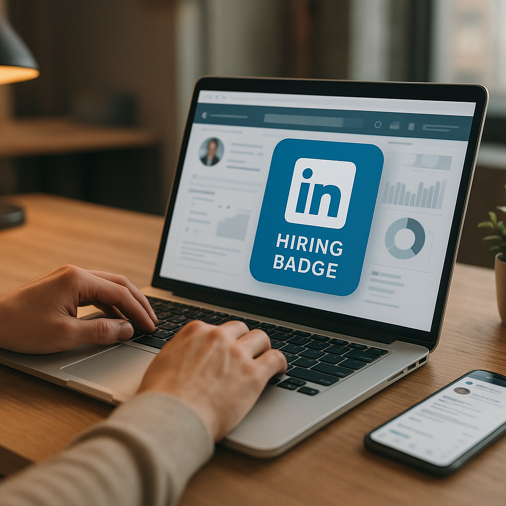 jak użyć LinkedIn Hiring Badge do znalezienia pracy
