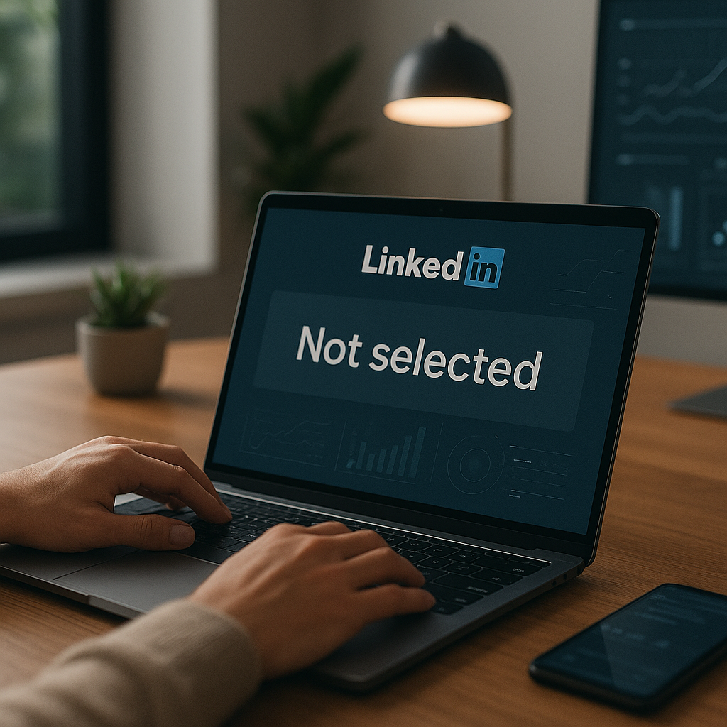 Jak odczytać odrzucenie „Not selected” na LinkedIn